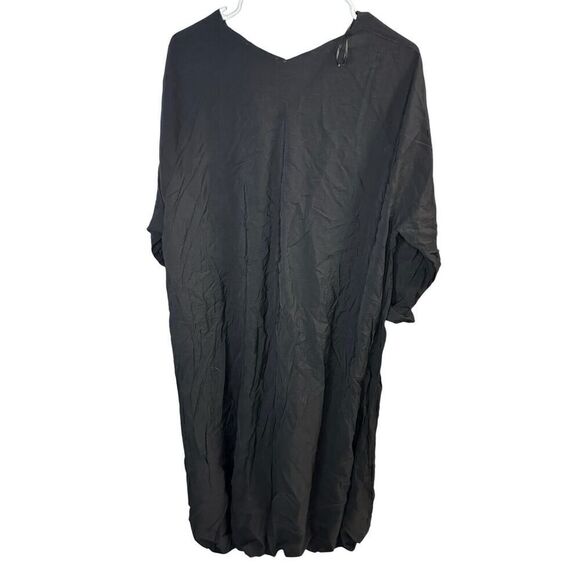 ZARA VOLUMINOUS LONG DRESS BLACK - REF. 5216/270 XS-S $119 - Picture 8 of 14